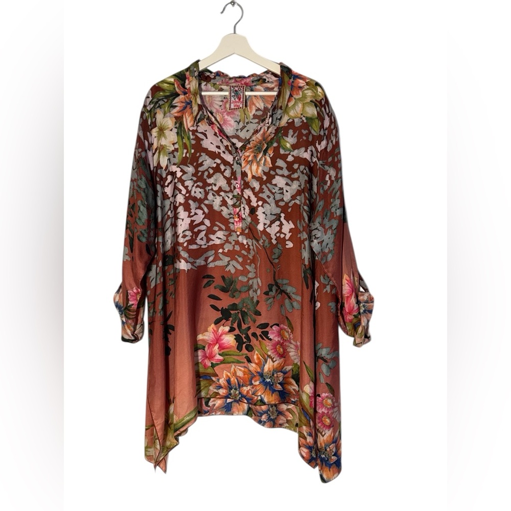 Johnny  Was | Flower Silk Top | OS